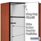 Salsbury Industries 1 Tier Designer Locker, 54"Wx76"Hx21"D, 3 Door, Cherry 18-21361CHE - alternate 5
